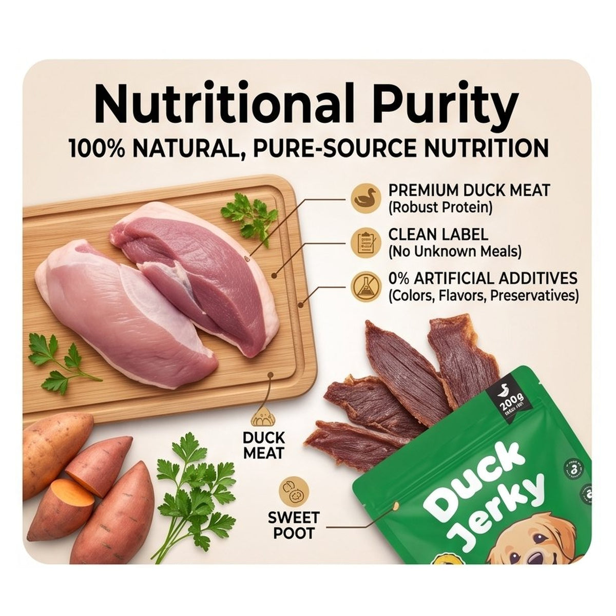 Duck Jerky Snack Treat