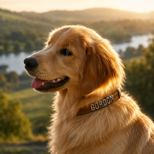 The Signature Personalised Leather Collar