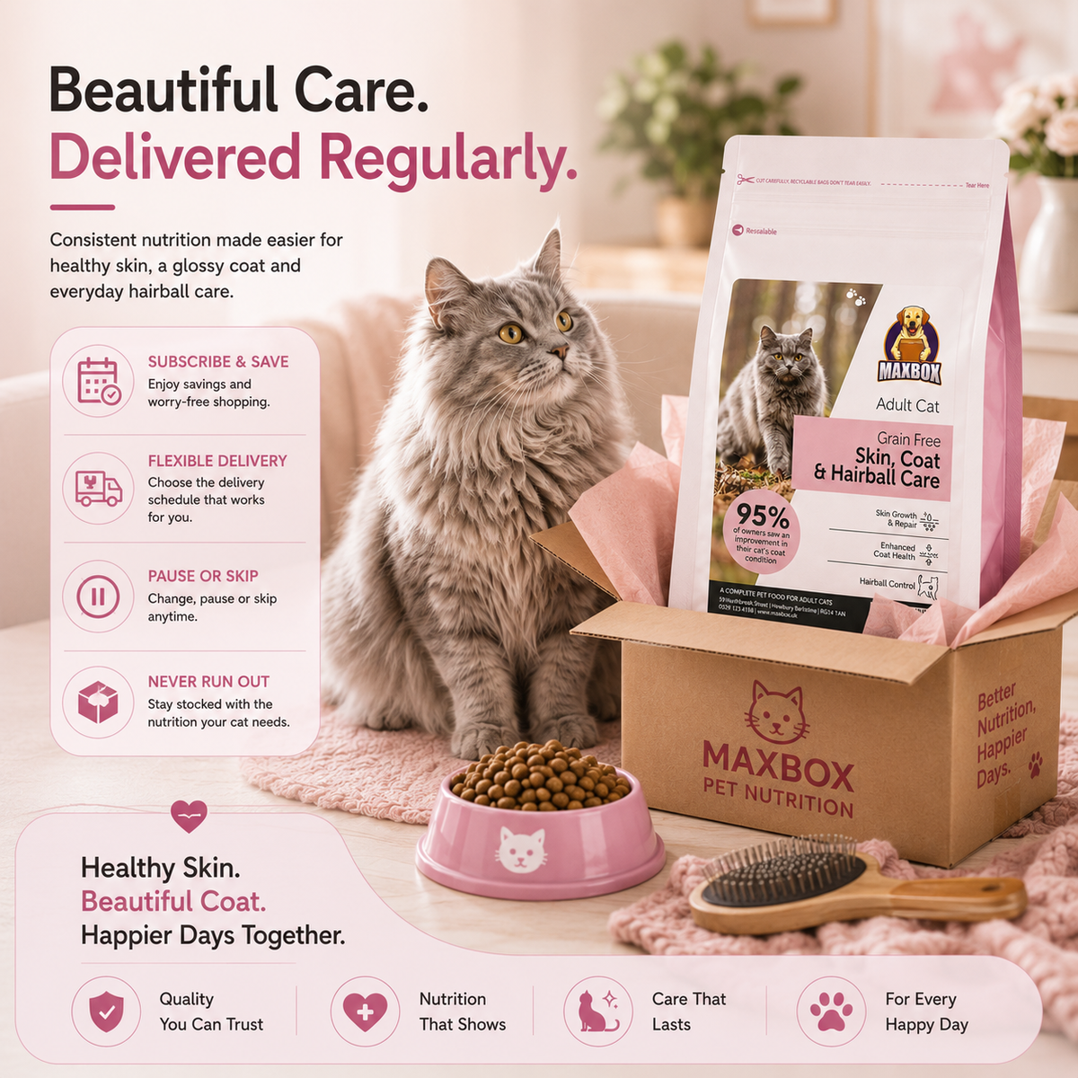 Cat Dry Food - Skin Coat & Hairball Care 1.5kg