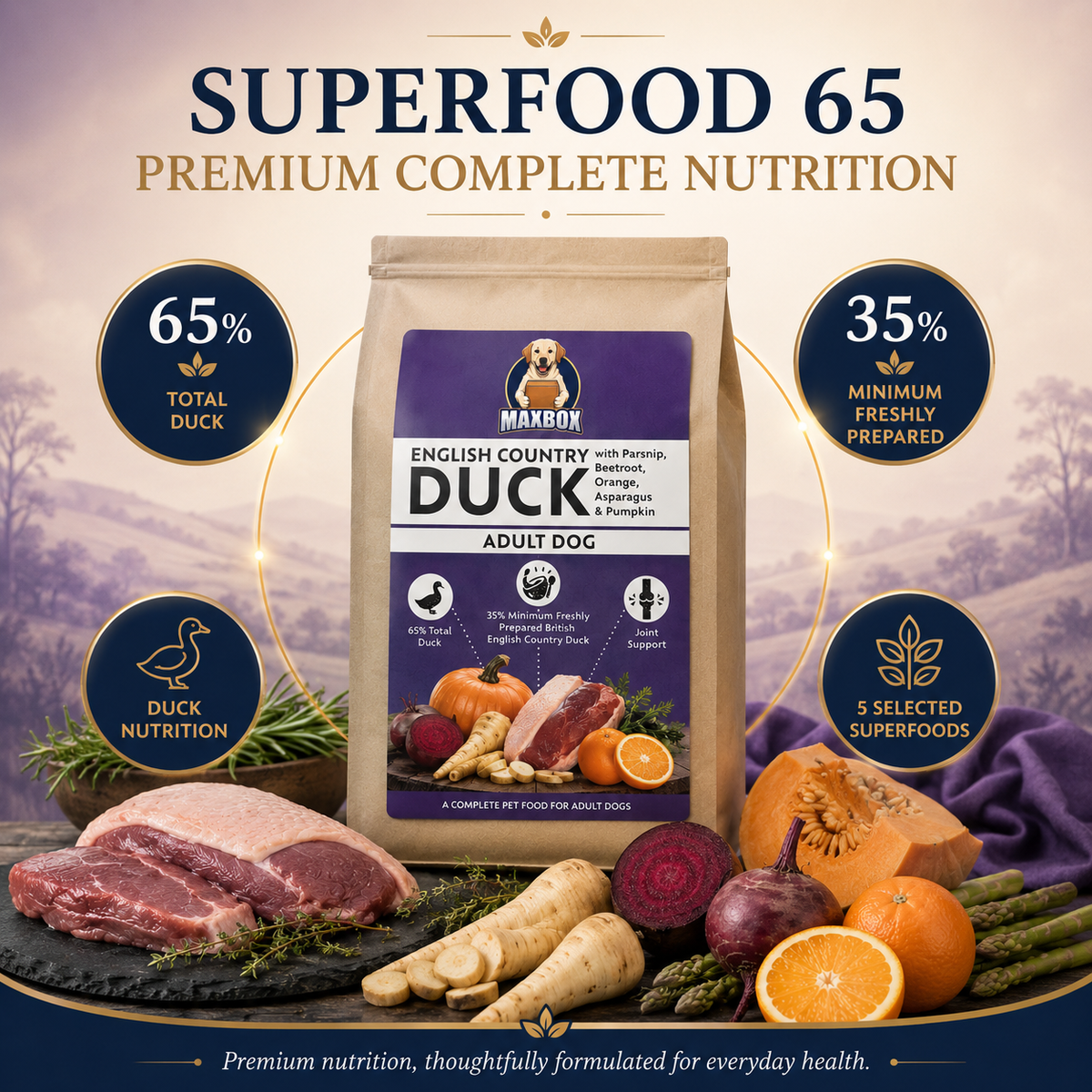 Dog Super Food - Country Duck with Parsnip & Pumpkin