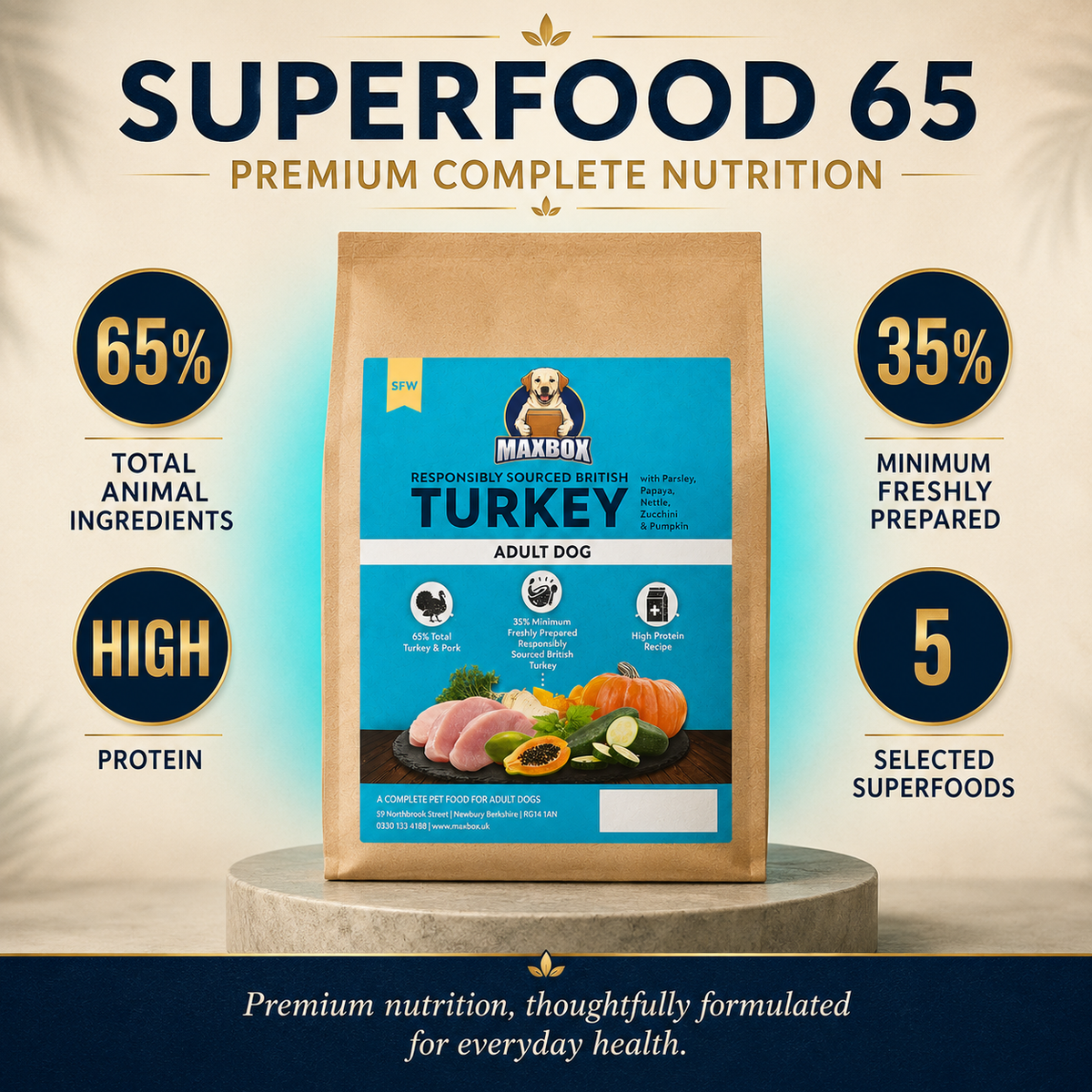 Dog Super Food - Free-Range Turkey with Parsley