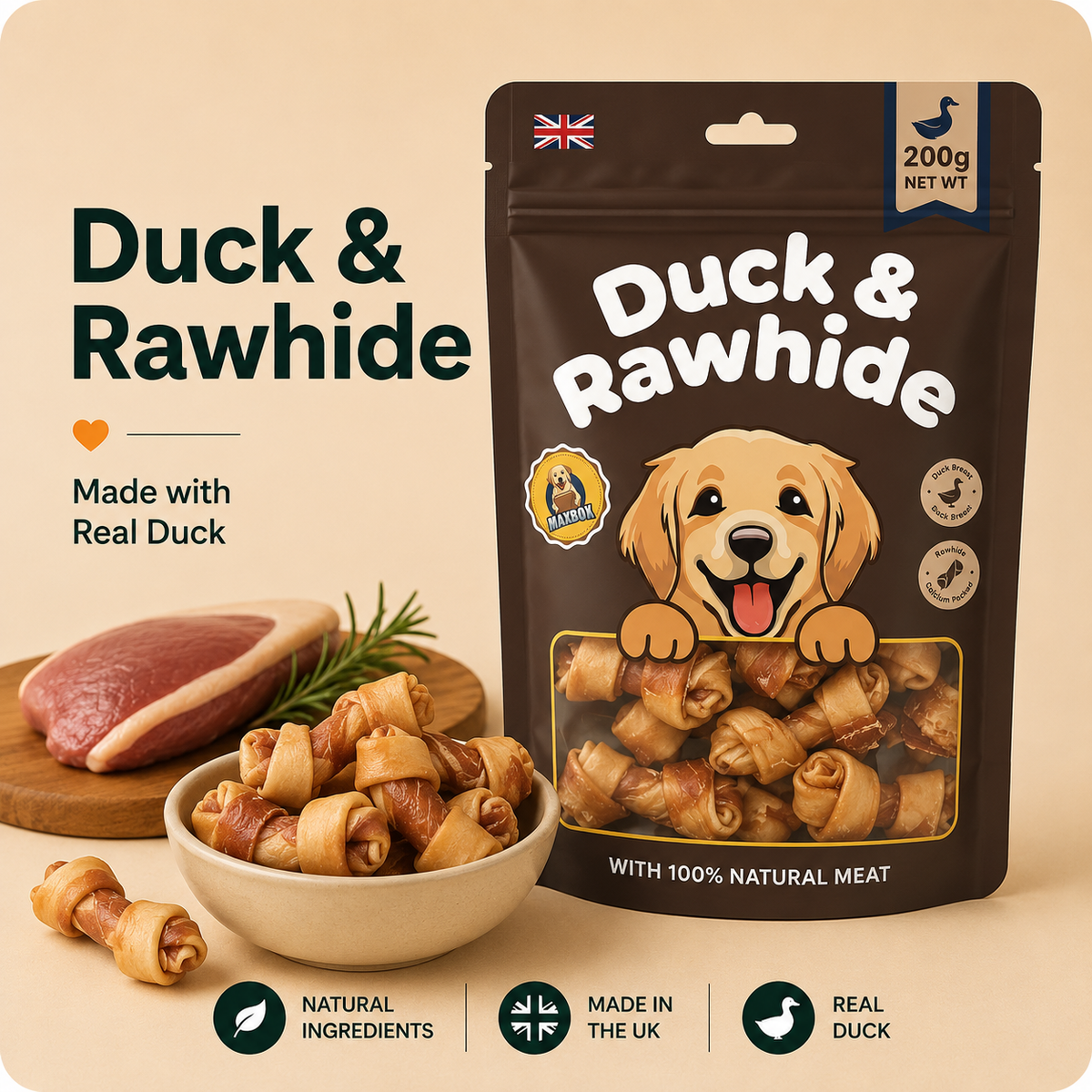 Duck Rawhide Snack Treat
