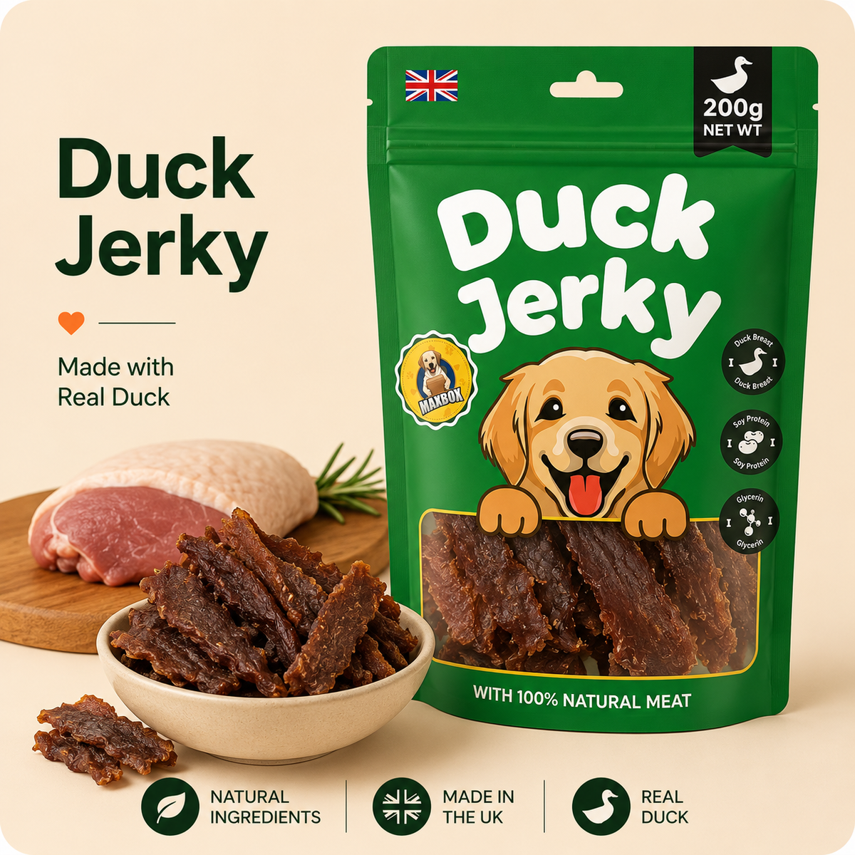 Duck Jerky Snack Treat