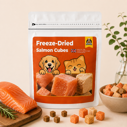 Freeze-Dried Salmon Cubes