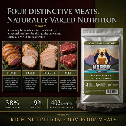 Signature 80 - Duck, Pork, Turkey & Beef Grain Free Dog Food 2kg